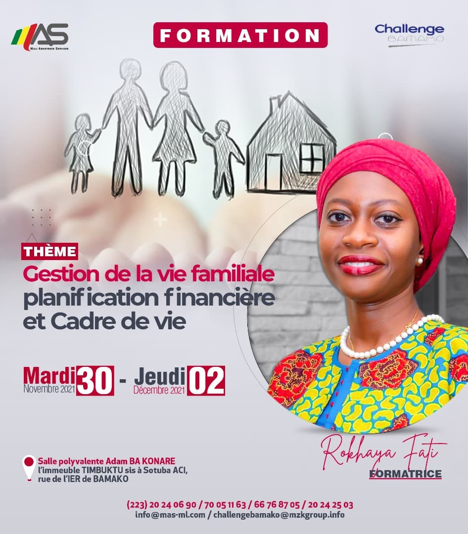 Formation sur la Gestion de la vie familiale : planification financière et Cadre de vie
